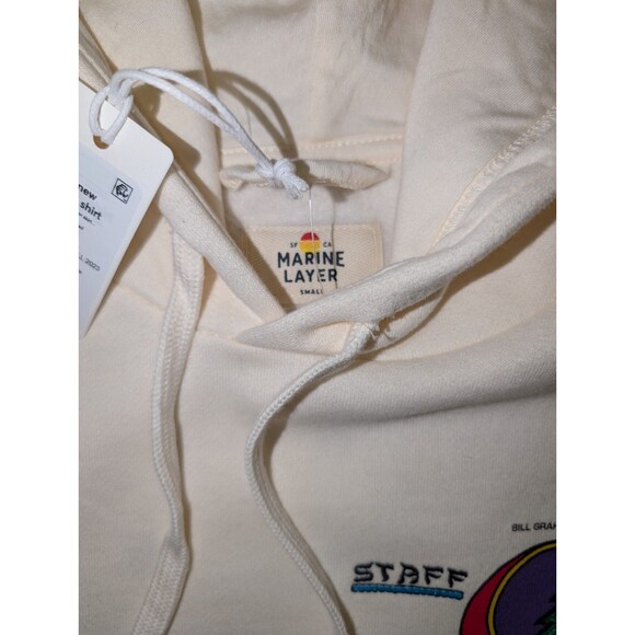 Grateful Dead Hoodie by Marine Layer S Cream Shoreline Amphitheatre Unisex NWT - Picture 7 of 9